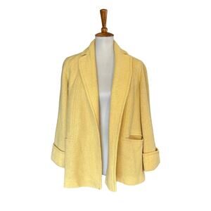Vintage 1960s Petite Scott Yellow Bouclé Jackie O inspired Pastel Jacket